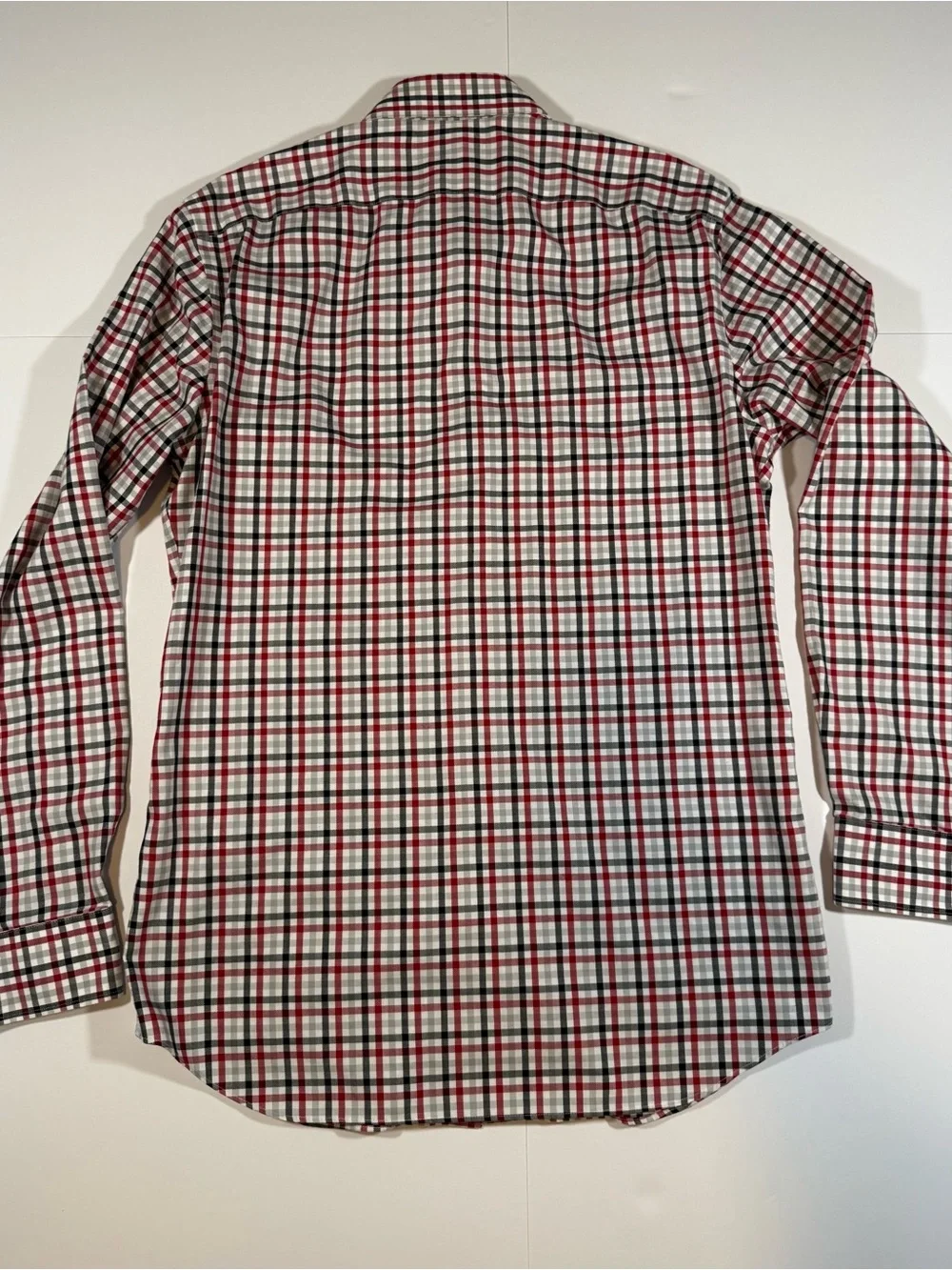 Banana Republic Grant Fit No-Iron Plaid Cotton Dress Shirt sz M: 15-15 1/2 32/33